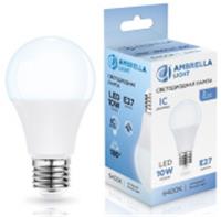 Лампа 601006 LED A60 10W IC E27 6400K 175-265V, Китай, код 05103010229, штрихкод 465030461953, артикул 601006
