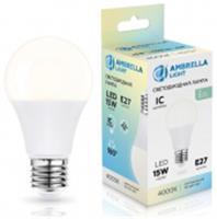 Лампа 601504 LED A60 15W IC E27 4000K 175-265V, Китай, код 05103010233, штрихкод 465030461957, артикул 601504