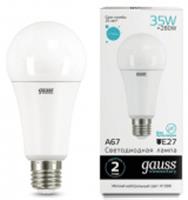 35W Лампа Gauss Elementary A67 2740lm 4100K E27 LED, КИТАЙ, код 05103010225, штрихкод 462714609624, артикул 70225