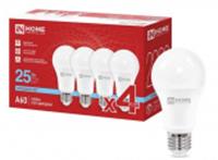 Лампа LED-A60-VC 4PACK 25Вт 230В Е27 6500К 2380Лм (4шт./упак) IN HOME, Китай, код 05103010267, штрихкод 469061206308, артикул 4690612063089