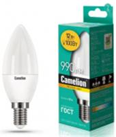 Лампа светодиодная Camelion LED12-C35/830/E14 12Вт 220В, Китай, код 05103030193, штрихкод 489511788541, артикул 13687