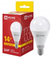 Лампа 14W LED-ШАР-VC 14Вт 230В E14 3000K 1330Лм IN HOME, Китай, код 05103050128, штрихкод 469061206313, артикул 4690612063133