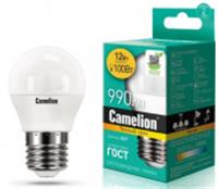 Лампа светодиодная Camelion LED12-G45/830/E27 12Вт 220В, Китай, код 05103060177, штрихкод 489511788585, артикул 13694