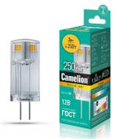 Лампа светодиодная 3W Camelion LED3-G4-JC-NF/830/G4 3Вт 12В AC/DC) /1/10/, Китай, код 05203080063, штрихкод 489511788521, артикул 13700