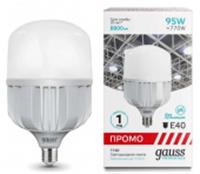 Лампа Gauss Elementary T160 95W 8800lm 4100K E40 Promo LED, КИТАЙ, код 05103120037, штрихкод 462718448898, артикул 60420