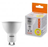 Светодиодная лампа Wolta 5Вт 3000K GU10, Китай, код 05103220033, штрихкод 426052929625, артикул 25YPAR16-230-5GU10