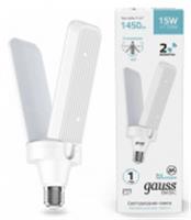Лампа Gauss Basic 15W 1450lm 4000K E27 Клевер-2 LED, КИТАЙ, код 05103260166, штрихкод 463003297706, артикул 11732212