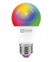 Лампа светодиодная LED-A60-RGBW-SMART 15Вт 230В диммер Е27 3000-6500К 1450Лм IN HOME, Китай, код 05103280000, штрихкод 469061205003, артикул 4690612050034