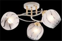 Люстра LV 10010/3 Сюзанна Белое золото/золото E27 40W Ø440 H230мм, Китай, код 05202061538, штрихкод 400125262454, артикул ЦБ-000796