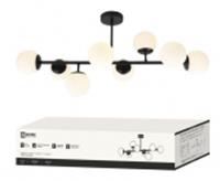 Люстра AURORA LUNA-8G9-BL 8xG9 матовые плафоны, черный корпус IN HOME, Китай, код 05202061549, штрихкод 469061206276, артикул 4690612062761