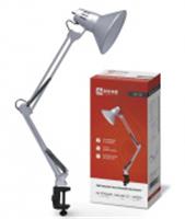 Светильник настольный под лампу на струбцине СНС 13С-E27 230В СЕРЕБРО IN HOME, Китай, код 0521207635, штрихкод 469061201288, артикул 4690612012889
