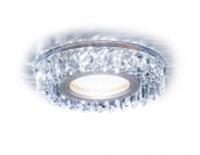 Точка S255 CH хром/прозрачный хрусталь/MR16+3W(LED WHITE), Китай, код 05213090144, штрихкод 462709435647