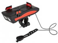 Велосипедный фонарь ЭРА VA-802 аккумулят powerbank сигнал держатель для телефона 5W, Китай, код 05217010111, штрихкод 506307902552, артикул Б0058230