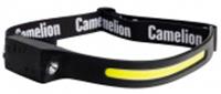 Фонарь налобный Camelion LED53406 (аккум 3,7В, черн, лента, 2LED, 3 Вт, 4 реж, сенсор,Type-C, бл), КИТАЙ, код 05217020053, штрихкод 489525780088, артикул 15757
