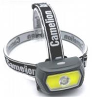 Фонарь налобный Camelion LED53412 (аккум 3,7В, карбон, COB+LED, 3 Вт, 3 реж, 3 x AAA, Type-C, бокс, КИТАЙ, код 05217020058, штрихкод 489525780094, артикул 15764