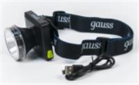 Фонарь налобный Gauss GFL401 5W 100lm димм. Li-ion 3000mAh LED, КИТАЙ, код 05217100062, штрихкод 461012256013, артикул GF401