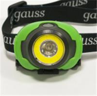 Фонарь налобный Gauss модель GFL303 4W 230lm 3xAAA LED, Китай, код 05217100086, штрихкод 461012256045