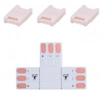 Комплект коннекторов (Т-образный +3 клипсы) для адресной светод. ленты 12/24В, RGB, IP20, КИТАЙ, код 0522805023, штрихкод 465019980921, артикул 09-101