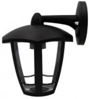 Светильник садово-парковый, настенный вниз,Дели 3, Е27х60Вт, пластик, черный, 177х192х223, Китай, код 05234130084, штрихкод 463006182983, артикул 11-165