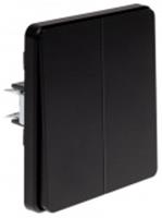 Выключатель ROUND 2 кл. 10А оникс KR-78-0706-3, КИТАЙ, код 05401520036, штрихкод 460100432357, артикул KR-78-0706-3