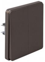 Выключатель ROUND 2кл. 10А титан KR-78-0706-2, КИТАЙ, код 05401520038, штрихкод 460100432360, артикул KR-78-0706-2