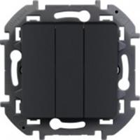Выключатель 3кл. 673643 Legrand INSPIRIA Антрацит, РОССИЯ, код 05401780005, штрихкод 341497200695