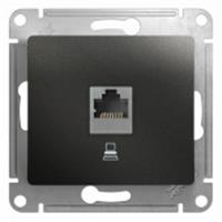 Розетка ПК Glossa Антрацит, Россия, код 05401490014, штрихкод 360648543669, артикул SE GSL000781K