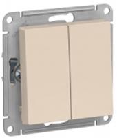ATN000265 Беж Переключатель 2 кл AtlasDesign, РОССИЯ, код 05401420000, штрихкод 360648958370, артикул SE ATN000265