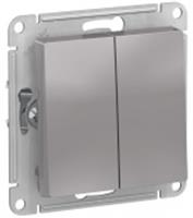 ATN000365 Алюминий Переключатель 2 кл AtlasDesign, РОССИЯ, код 05401430000, штрихкод 360648958409, артикул SE ATN000365