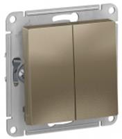ATN000565 Шампань Переключатель 2 кл AtlasDesign, РОССИЯ, код 05401440000, штрихкод 360648958487, артикул SE ATN000565