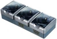 Розетка 3-ая с заземлением IP54 ЭРА Expert 16A, серый 11-2405-03, Китай, код 05402210004, штрихкод 505594555164, артикул Б0020721