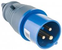 Вилка IEK 013 2P+PE 16А 220В IP44, КИТАЙ, код 0551100003, штрихкод 460705528175, артикул PSR01-016-3