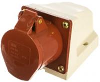 IEK Розетка 114 стационарная 16А 380В 3P+PE 16А 380В IP44, КИТАЙ, код 0551100010, штрихкод 460605609640, артикул PSR12-016-4