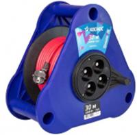 Удлинитель катушечный Космос (4б/з, 30м, ПВС2х2,5) 16А, 3500Вт 62402, Китай, код 0570400027, штрихкод 469048804495, артикул YKTKsm30m-4g(2.5)