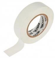 Изолента ПВХ 19мм/25м/0,13мм белая KRANZ, КИТАЙ, код 05802010082, штрихкод 460100422579, артикул KR-09-2201