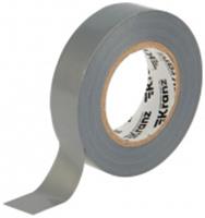 Изолента ПВХ 19мм/25м/0,13мм серая KRANZ, КИТАЙ, код 05802010085, штрихкод 460100422589, артикул KR-09-2208