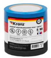 Изолента ПВХ АВТО набор 4 цвета KRANZ, Китай, код 05802010086, штрихкод 460100422612, артикул KR-09-2011