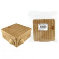 Распределительная коробка TDM 100х100х55мм открытой установки сосна IP54 SQ1401-0713, Россия, код 05802140018, штрихкод 469025928289