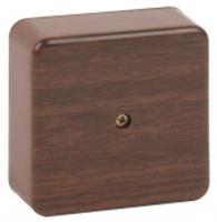 Распределительная коробка ЭРА 75х75х28мм открытой установки дуб IP40 Б0058706, Китай, код 05802140078, штрихкод 506307903445