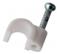 Скоба 3мм круглая пластик (белая) (50 шт) Rexant 07-4003, Китай, код 05802310013, штрихкод 460100414879, артикул 07-4003