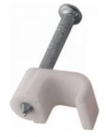 Скоба 4мм плоская пластик (белая) (20 шn) REXANT 07-4204-20, Китай, код 05802310059, штрихкод 460100411898