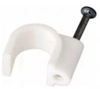 Скоба 5мм круглая пластик (белая) (50 шт) REXANT 07-4005, Китай, код 05802310057, штрихкод 461000360348