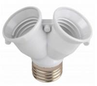 Переходник ЭРА Е27-2хЕ27 белый ACS PRH-E27/2E27-PLA-WH, Китай, код 05818020058, штрихкод 506307989162, артикул Б0069587