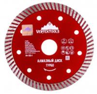 ДИСК АЛМАЗНЫЙ VERTEX 125мм ТУРБО (1/ 200), КИТАЙ, код 06001070016, штрихкод 465011741087, артикул 04-125-1