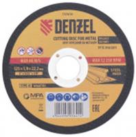 Круг отрезной по металлу, 125х1,0х22,2 мм, WA60TBF, в метал.банке, 10 шт Denzel, Китай, код 06002020037, штрихкод 404499623641, артикул 737610