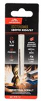 Сверло по металлу Vertextools Cobalt Р6М5К8 1,5мм, Китай, код 06005040033, штрихкод 463017102334, артикул 818-1,5