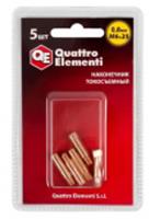 Наконечник токосъемный QUATTRO ELEMENTI M6x25 0.8 мм (5 шт) в блистере, Китай, код 0601500062, штрихкод 463000677122, артикул 771-220