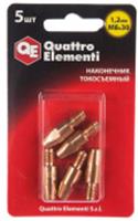 Наконечник токосъемный QUATTRO ELEMENTI M8x30 1.2 мм (5 шт) в блистере, Китай, код 0601500064, штрихкод 463000677128, артикул 771-282