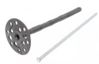 Дюбель для крепления теплоизоляции с металлическим гвоздем 10х 90 уп. - 50 шт. SteelRex, Россия, код 0620205575, штрихкод 464011400445, артикул 0429010090PP00005010