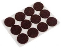 Накладки-протекторы для мебели самоклеящиеся (12шт) 20мм коричневый 